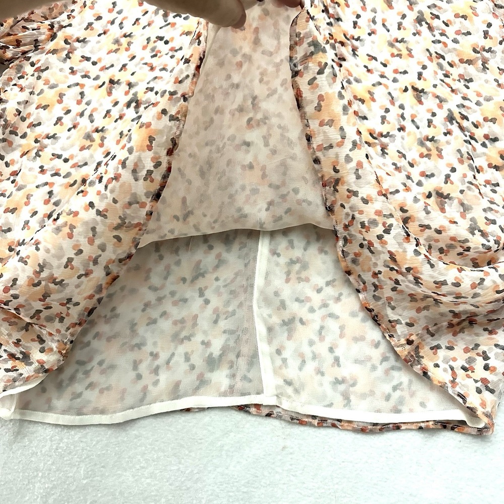 Able XL Jasmine Bell Sleeve Confetti Dot Printed Blouse Chiffon Cupro - Picture 6 of 13